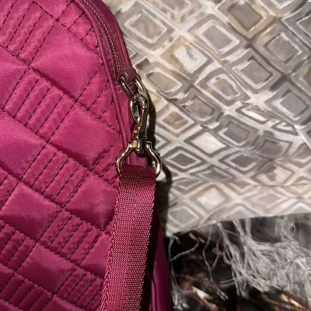 Cole Haan Fuchsia Quilted Padded Laptop Case Bag